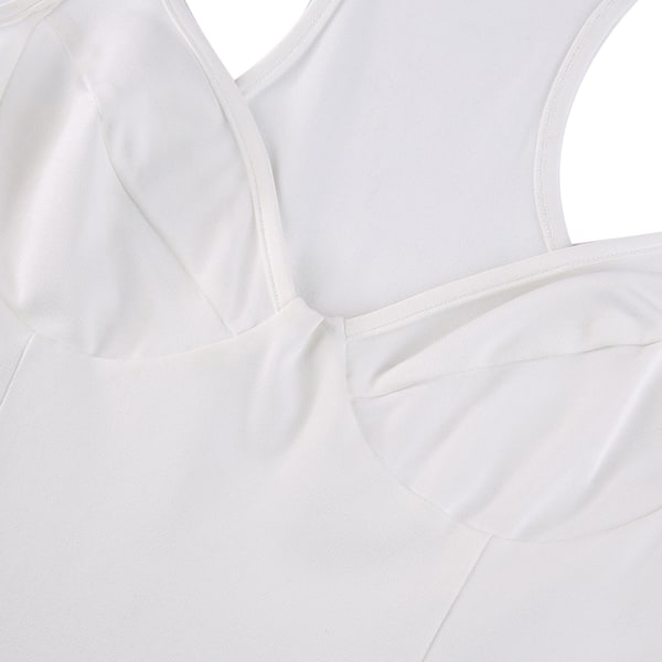 Bodysuit för kvinnor, Deep V-neck Shapewear Bodysuit Backless white L
