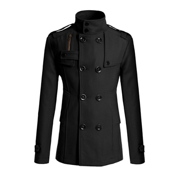 Klassisk kappa Slim Fit för män black M