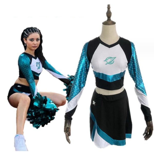 Naisten Cosplay Maddy Cheerleading -asu (kaksi osaa) S