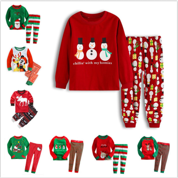 Christmas Pyjamas Toddler Kids Holiday Pyjamas Set color1 120CM