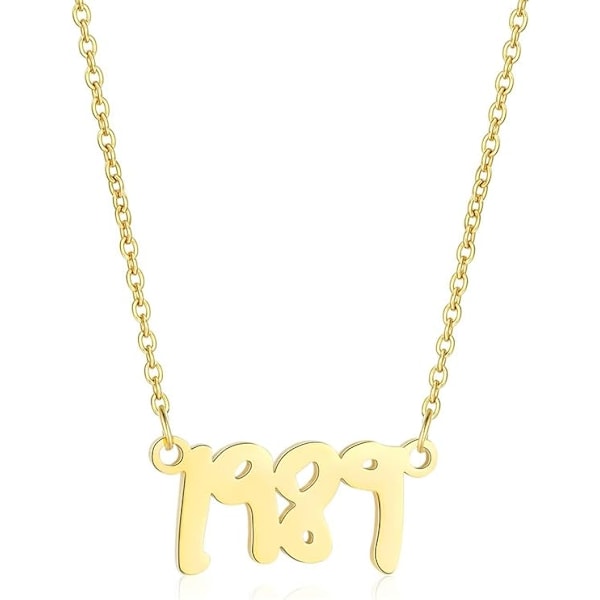 TS-inspirerat Halsband för Kvinnor SWIFTIE Gold 1989