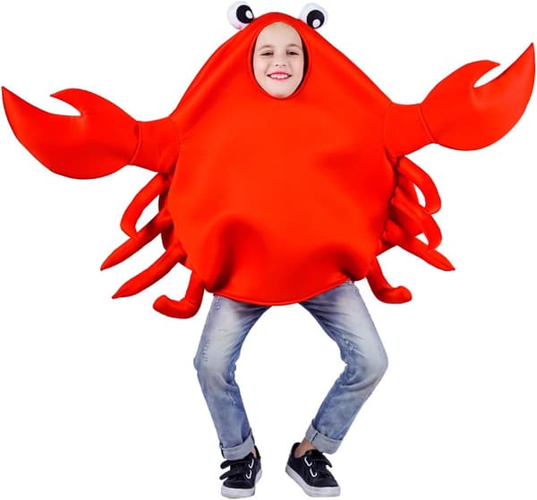 Unisex King Crab Kostume til Børn Red