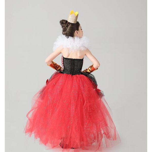Halloween Dronning af Hjerter Puffy Kjole M