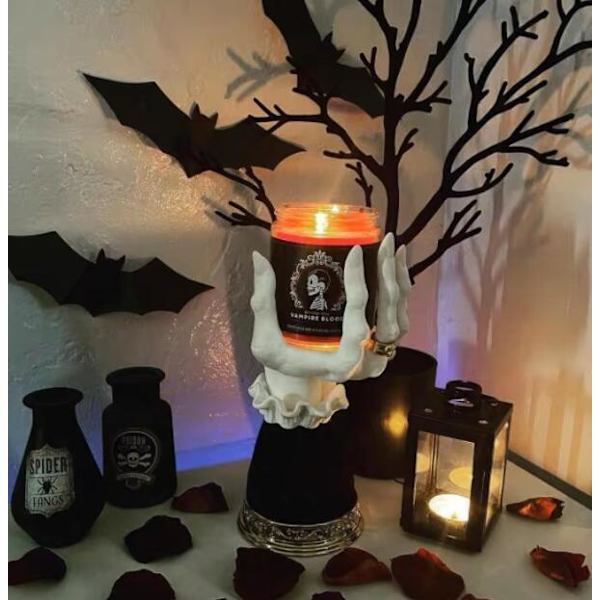 Halloween-häxa Hand Ljusstake Resin Ornament Hand