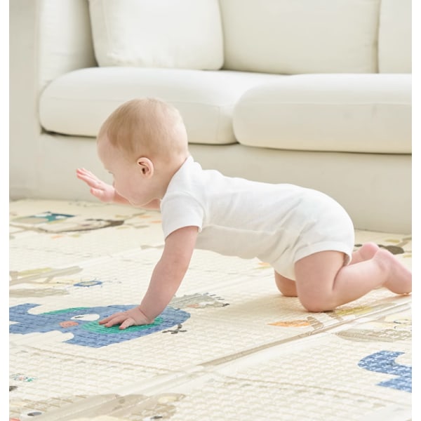 Reversibel Stor Baby Leke Matte for Kryping Style 1 200*180*1cm