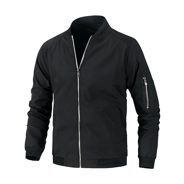 Bomberjakke for menn - Varsity Flight Jacket Black M