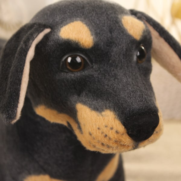 Plushdjur i svart labrador/pitbull-mix 70cm