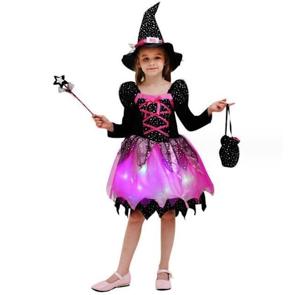 Hohtava Halloween-Noitaprinsessamekko 140CM
