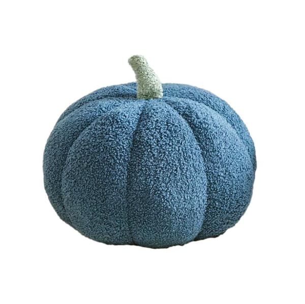 3D Pumpa Kudde Fylld med Bomull Heminredning Blue 28CM