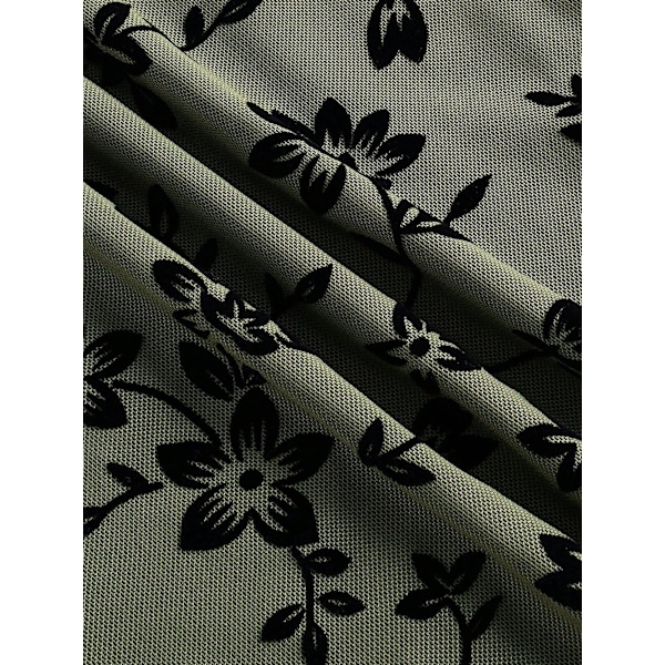 Lettuce Trim Høy Midje Mesh Fishtail Bodycon Langt Skjørt for Kvinner green XL