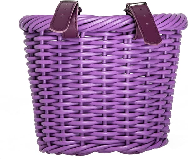 Vävd Mini Cykelkorg för Barncykel Styre Purple