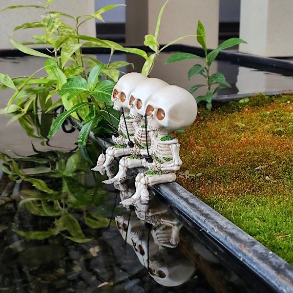 Totenkopf Aquarium Blumentopf Dekoration Halloween Dekoration