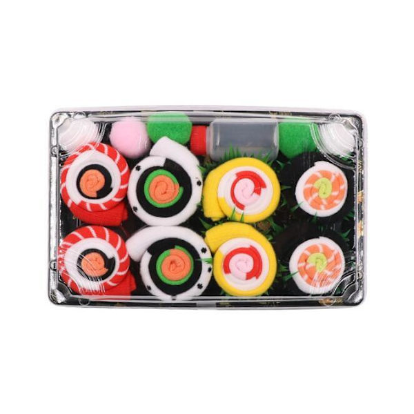 Herr Dam Sushi Strumpor Box Lax Gurka Maki 4 pair