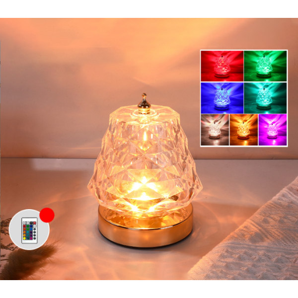Touch Control Rose Crystal bordslampa