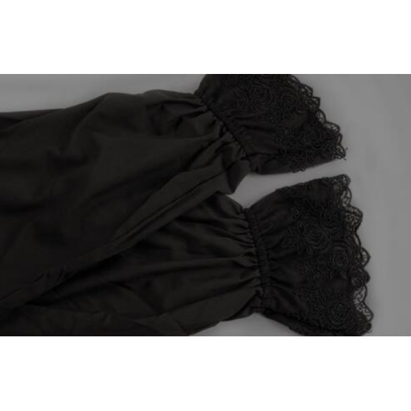 Herrar Victorian Ruffled Långärmad Skjorta Red M
