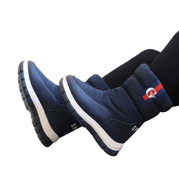 Lumennet Lumikengät Pojille Tytöille Lämpimät Vedenpitävät Liukastumattomat Talvikengät Navy Blue 33