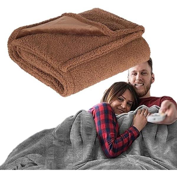 Myk Vanntett Teppe (For Små Hunder, Mellomstore Hunder) Brown 100*145CM