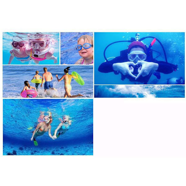 Set Snorkelutrustning Set för vuxna black