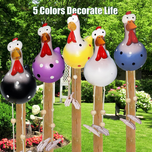 5PCS Resin Rooster utomhusstatyer