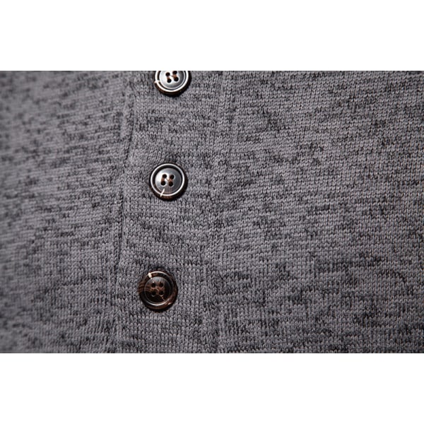 Mænds Høj Hals Strikket Trøje Løstsiddende Casual Trøje Dark Gray XXL