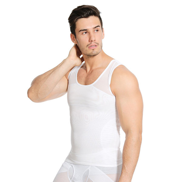 Bröstkompressionströja för män, Shapewear white M
