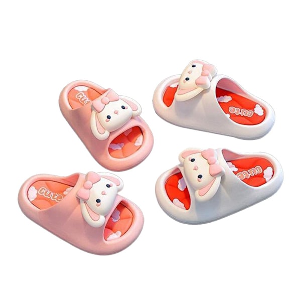 Bunny Toddler Slides Topp-Slippers for Gutter og Jenter - Barne-Slidesandaler Pink#2 34-35