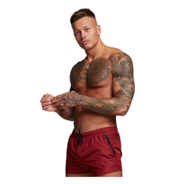 Löparsportshorts för män med fickor Red 2xl