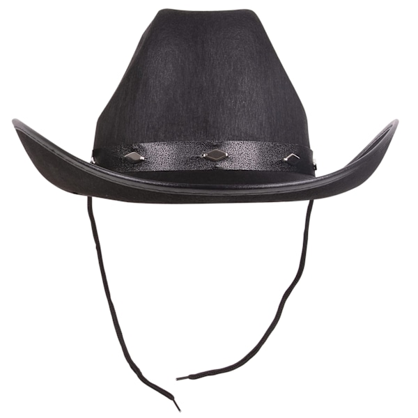 Cowboyhat til Mænd & Kvinder - Sort Filthat med Nitter Black