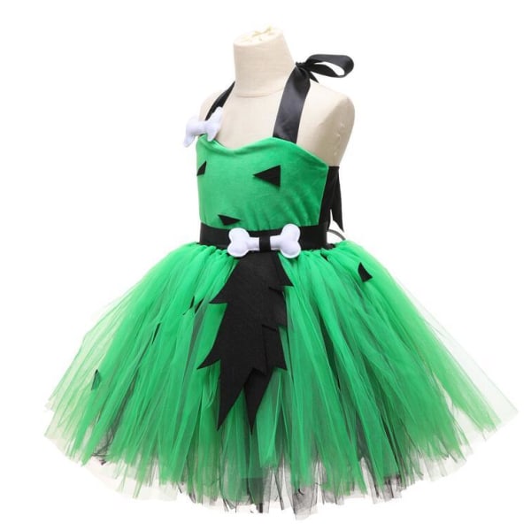 Flickor Halloween Dress Up Princess Poncho Dress Green 2T