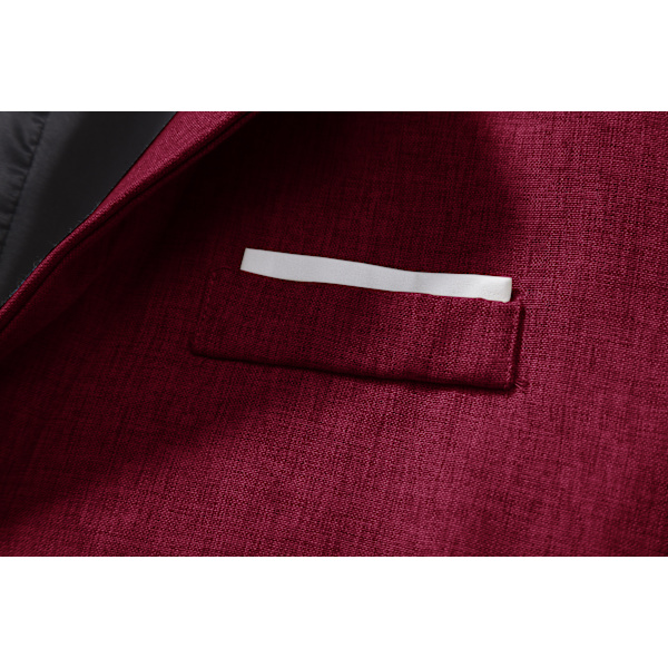 Slim Fit kavaj för män, lätt kostymjacka, 1 knapp red L