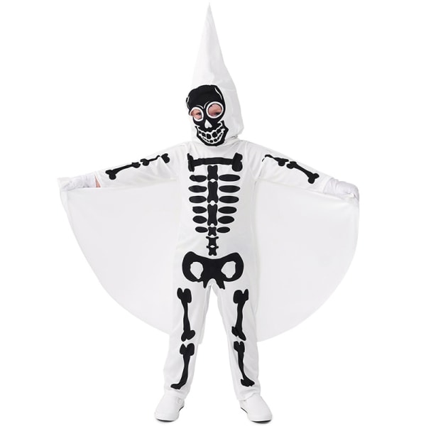 Halloween Skelettdräkter för Flickor och Pojkar White M