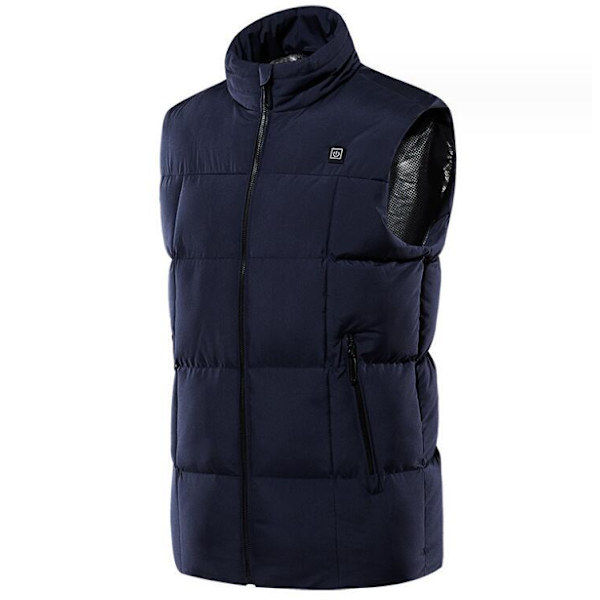 Varmeregulert Veste for Menn, Smart Elektrisk Oppvarmet Veste Blue M