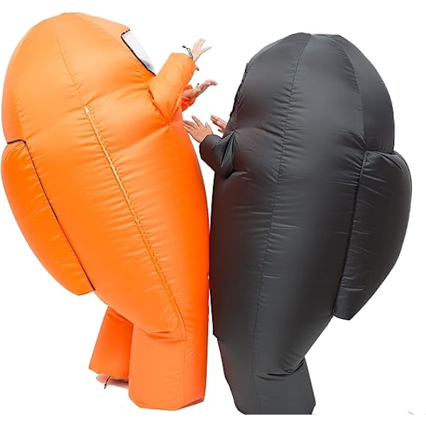Uppblåsbar Astronaut Rymddräkt Uppblåsbar Dräkt Helkroppsdräkt Halloween Cosplay Dräkter Black Kid
