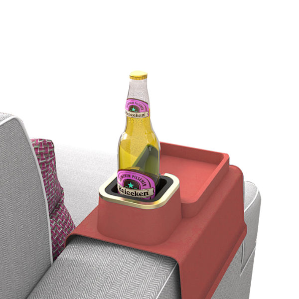 Mugghållare för Couch Silikon Soffdrinkshållare red