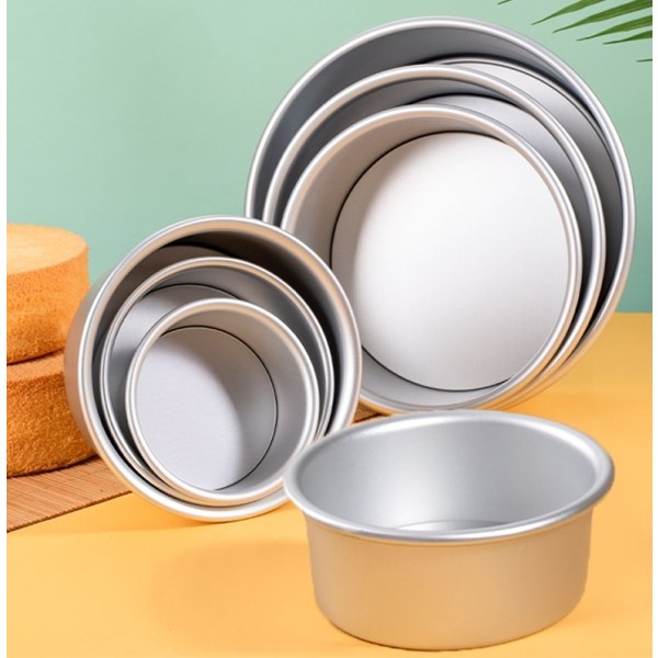 Kakeform Bakingverktøy med Avtakbar Bunn, Rundt Bakeform i Aluminium 10inch
