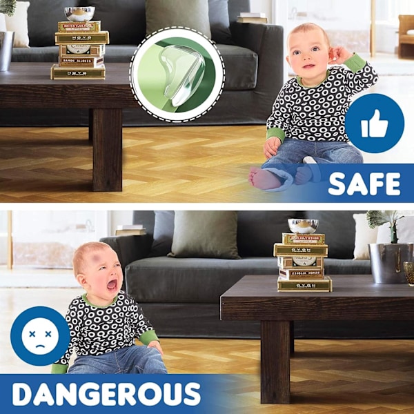 10 Pakkia Pöytäkulmien Suojia, Kulmasuojat Teardrop
