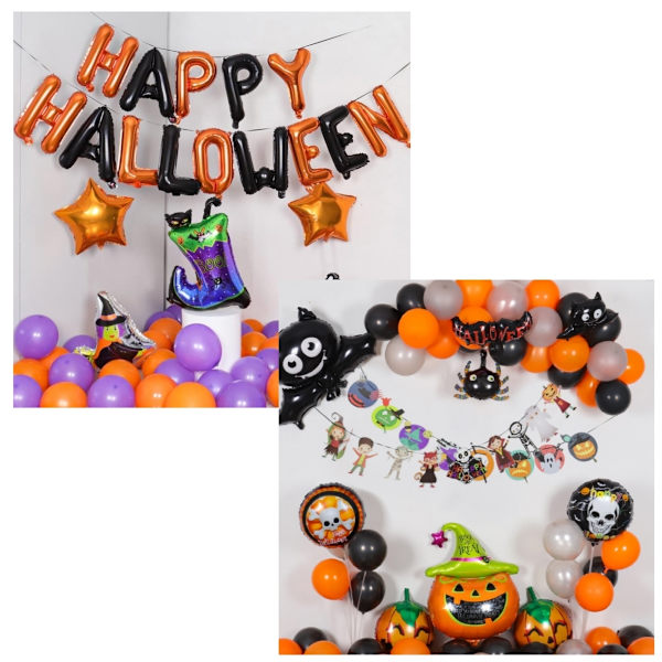 Halloween-teema ilmapallot, foliosta valmistetut piirroshahmoiset ilmapallot pelottavaan juhlaan ja Halloween-teemaiseen ilmapallokoristeluun Style7