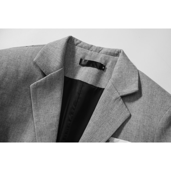 Slim Fit kavaj för män, lätt kostymjacka, 1 knapp grey M