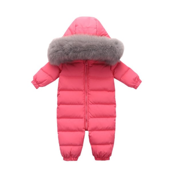 Toddler Baby Flickor Pojkar Kappa Vinter Dun Jumpsuits pink 100cm