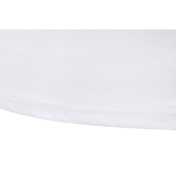 Herrar Långärmad Rutig Patchwork Lapel Casual Skjorta White M