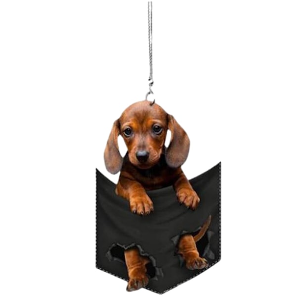 Nøglering med Puppy-hæng til bilens bakspejl Style5