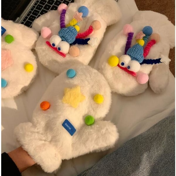 Vinterplushy Handskar med Vaddering för Kvinnor Style 1