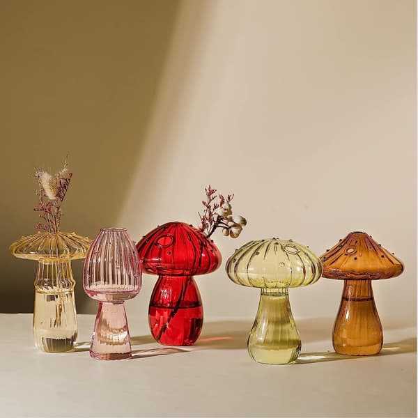 Hydroponiska växtvaser Mushroom Glas Bud Vases Style 4