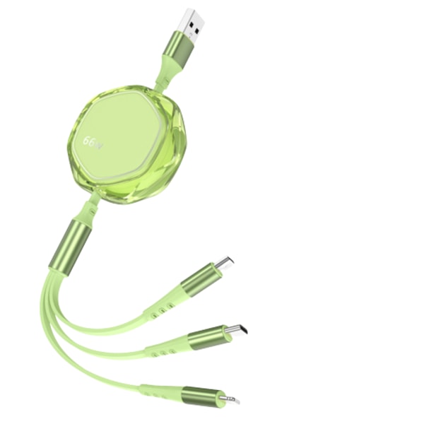 3-i-1 Multikontakt Laddningskabel Green