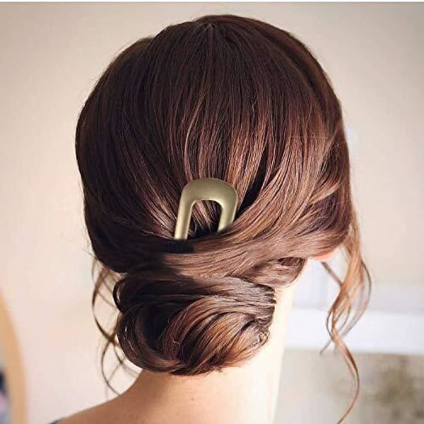 Stor fransk hårnål, metall U-formad 2-stifts bulle hårpinnar för kvinnor flickor color-1