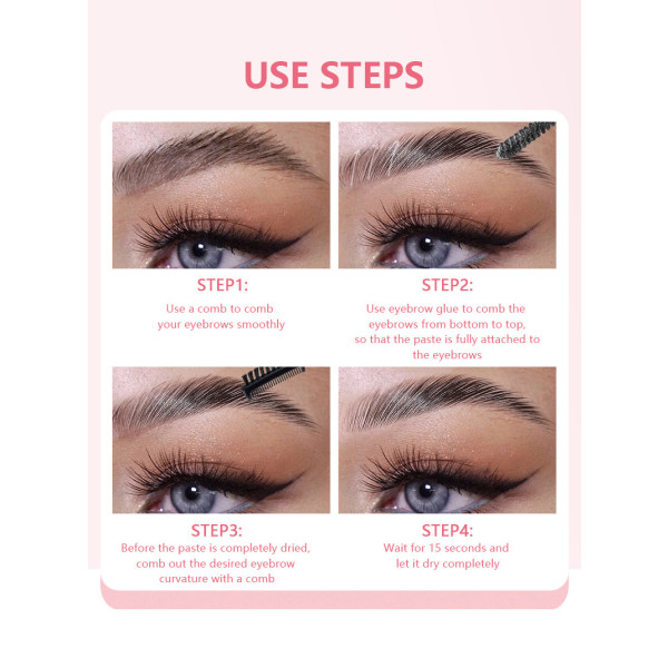 Klar ögonbrynsgele, 1 förpackning Brow Fix Gel