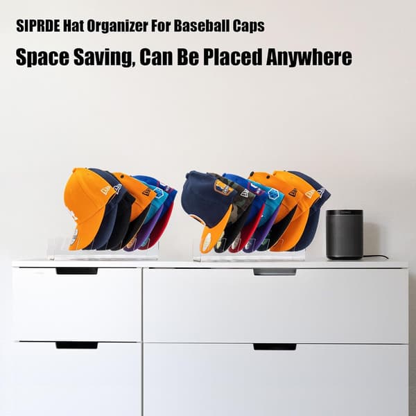 Hattställ för Baseballkepsar Display och Organiserare 2-pack white