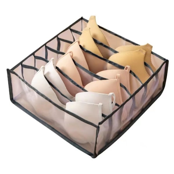 Underkläder Låda Organizer Vikbar garderob white 6 cells