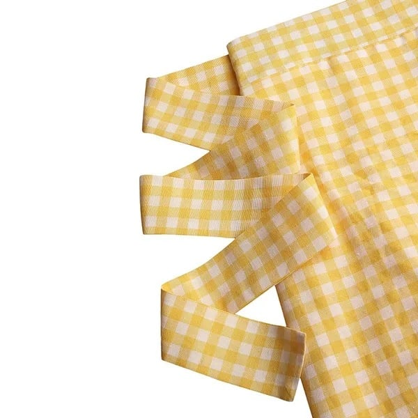 Dam Casual Rutig Sjöjungfru Maxi Kjol Yellow 4XL