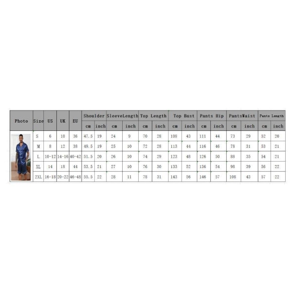Män Satin Pyjamas Set 2 Delar Loungewear Knapp-Ner Pjs Set green L